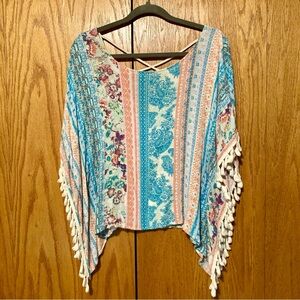 🩵 Boho Printed Tassel Top 🩵